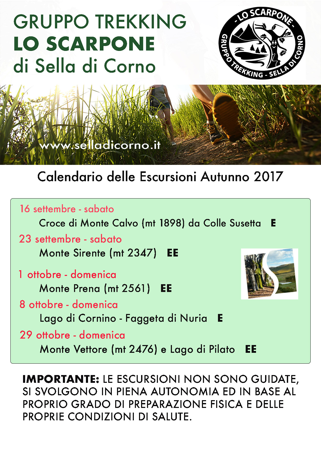 calendario autunno 2017